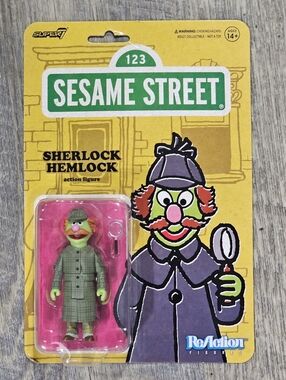 SUPER7 SESAME STREET SHERLOCK HEMLOCK REACTION ACTION FIGURE NEW